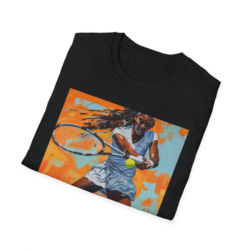 Rising Star Coco Gauff portrait t-shirt in Charcoal.