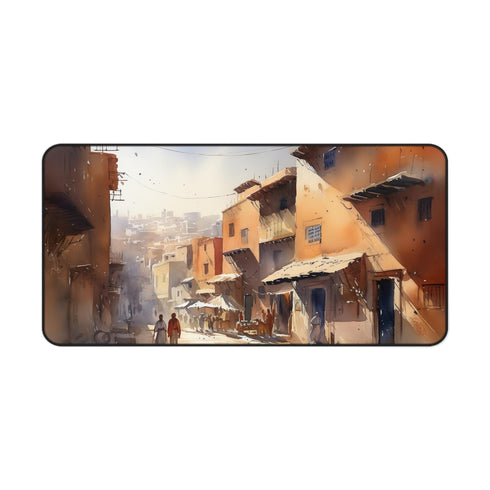 Colorful Marrakesh Inspired Desk Mat for Exotic Workspace Decor