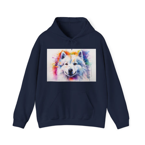 Smiling Samoyed Cloud Hoodie Navy S Unisex Men Women Regular Fit