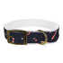 Festive Fireworks Dog Collar in Medium Black Onyx for Stylish Pets.