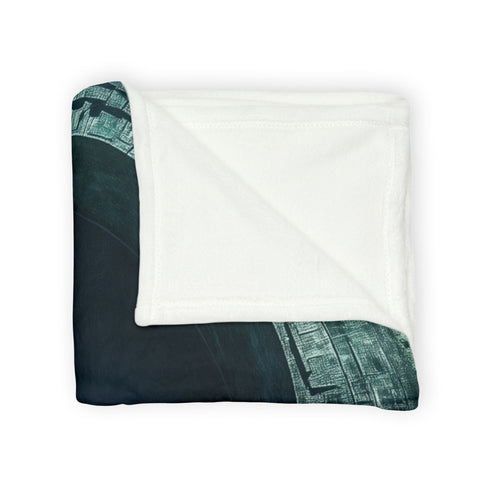 Stargate Opening Beneath Ocean Floor Plush Fleece Throw Blanket
