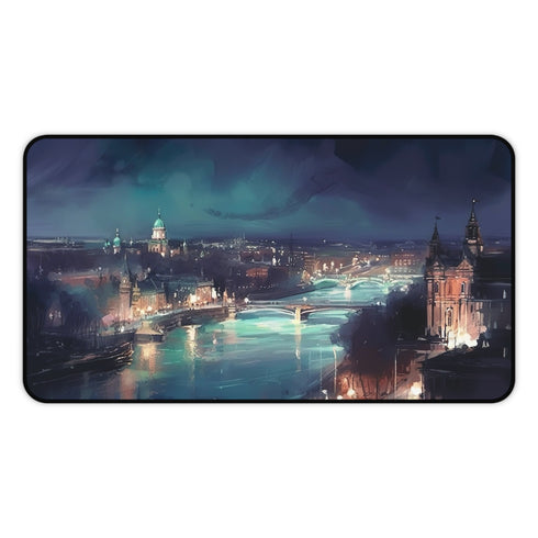 London Night Desk Mat - Enhance your workspace with elegant cityscape design