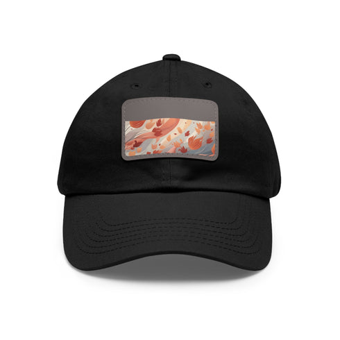 Autumn-themed cotton baseball cap with leaf pattern for fall outings.