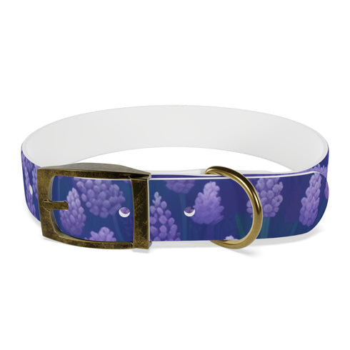 Stylish Lavender Fields Dog Collar with Vibrant Flowers.