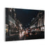 Oxford Street London at Night Illuminated Stretched Canvas Wall Art – Prints With Passion (View 3)