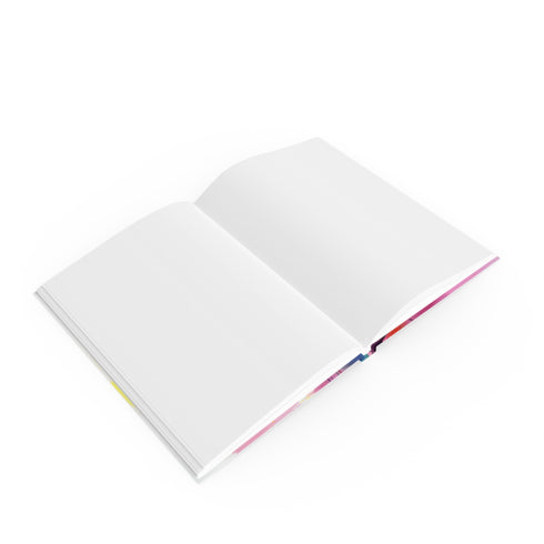 Michelle's Moment Neon Celebration Journal - Vibrant watercolor portrait cover, perfect for inspiring goals and reflections on leadership. High-quality and versatile, makes a great gift.