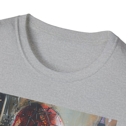 Charcoal SpiderMan painting T-shirt crew neck cotton regular fit vibrant design