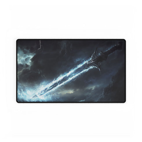 Thunderstorm Forged Mythic Blade Gaming XXL Extended Desk Mat - View 2 | Prints With Passion