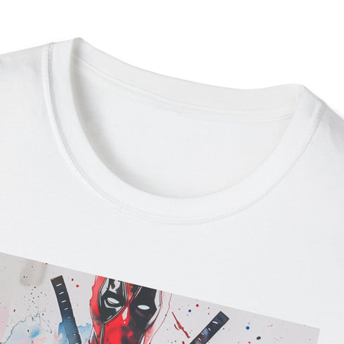 Charcoal cotton Deadpool T-shirt with bold graphic for summer wear