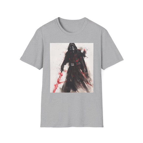 Dark charcoal T-shirt with bold Kylo Ren illustration and crew neck fit
