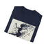 Charcoal cotton t-shirt featuring dancer silhouette with musical notes pattern