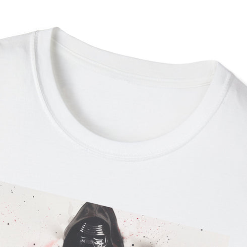 Charcoal cotton T-shirt with striking Kylo Ren illustration and crew neck