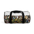 Camouflage Murakami duffel bag with vibrant print, perfect for travel.