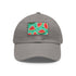 Watermelon print Hawaiian baseball cap in white with light brown patch.
