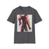 Charcoal crew neck cotton T-shirt featuring Freddy Krueger with razor-sharp claws