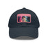 Neon watercolor Ronaldo cap with light brown rectangle patch.