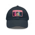 Neon watercolor Ronaldo cap with light brown patch, rectangle shape.