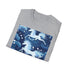 Symphony of the Wild butterfly patterned crew neck cotton T-shirt.