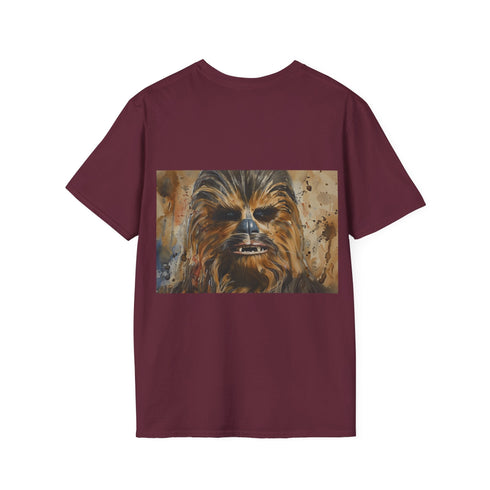 Chewbacca charcoal crew neck t-shirt with watercolor Star Wars design