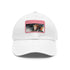Ed Sheeran Watercolor Baseball Cap in White with Light Brown Patch