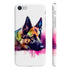 German Shepherd strength loyal companion phone case, glossy, slim design.