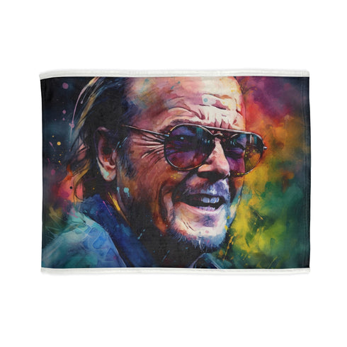 Ray Ban Jack Nicholson Tribute Blanket depicting iconic Hollywood legend.