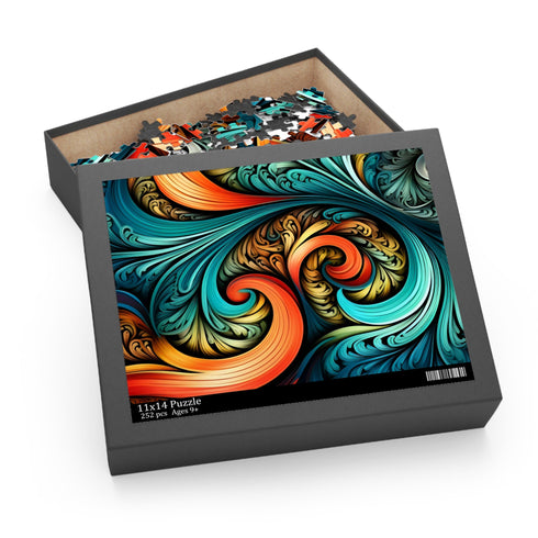 Vibrant swirling fractal puzzle to challenge and captivate your mind.