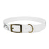 Chic minimalist dog face collar in black onyx for medium dogs.