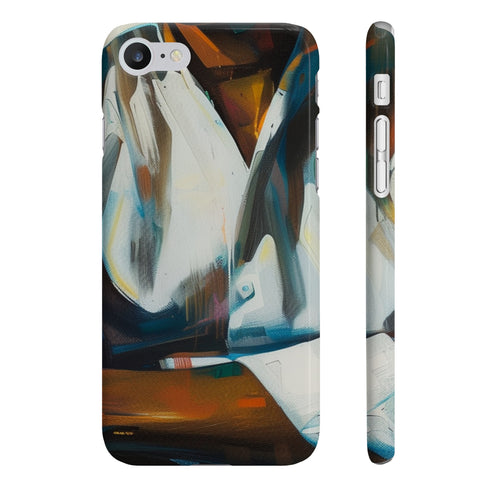 Vibrant artistic portrait phone case for iPhone 7/8 Plus, glossy finish.