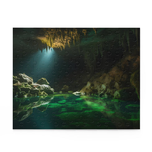 120-piece Glowing Cave Jigsaw Puzzle, Back-to-School Fall Games.