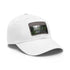 Maui Island Paradise Baseball Cap, White with Light Brown Patch, Cotton Unisex Hat