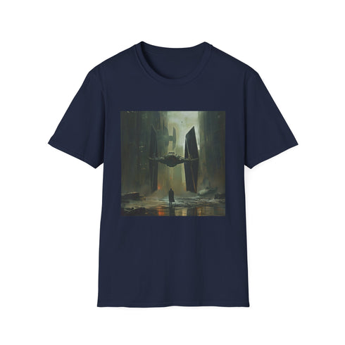 Star Wars Tie Fighter charcoal t-shirt men's unisex regular fit.