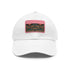 Aztec Warrior Baseball Cap in White with Light Brown Patch