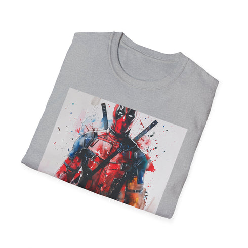 Charcoal Deadpool T-shirt with crew neck and playful comic graphics