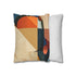 Abstract Geometric (Edition II) — Faux Suede Cushion Cover — Soft Brushed Fabric Texture Close-Up