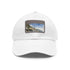 Amalfi Coast Dreams Baseball Cap in White with Light Brown Patch