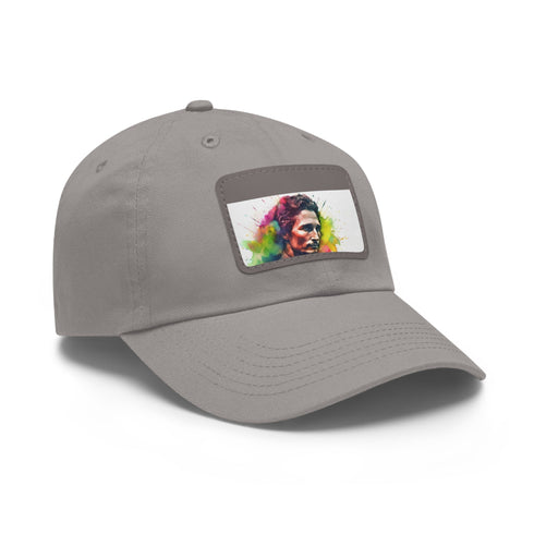 McConaughey Neon Dreams Cap: White light brown rectangle hat.