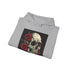 Gothic navy hoodie with skull and rose design for men and women