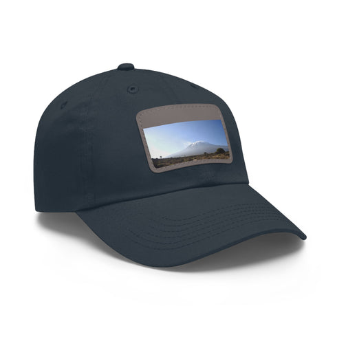 Kilimanjaro Summit Adventure Cap in White with Light Brown Rectangle Patch