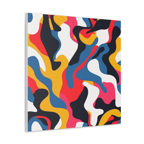 Colorful abstract pattern canvas print for vibrant home decor enthusiasts.