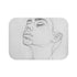 Minimalist Line Art Face Bath Mat for Modern Bathroom Decor.