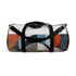 Geometric chaos duffel bag, small size, abstract shapes design, USA-made.
