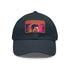 Neon cruise watercolor baseball cap with light brown patch.