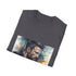 Charcoal watercolor radiant T-shirt with crew neck cotton regular fit design