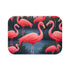 Vibrant pink flamingo bath mat for tropical bathroom decor.