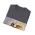 Vibrant Watercolor Spyro Dragon Tee in Charcoal, Regular Fit, Cotton Crew Neck.