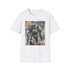 Charcoal cotton t-shirt with watercolor-style Fallout Power Armor illustration
