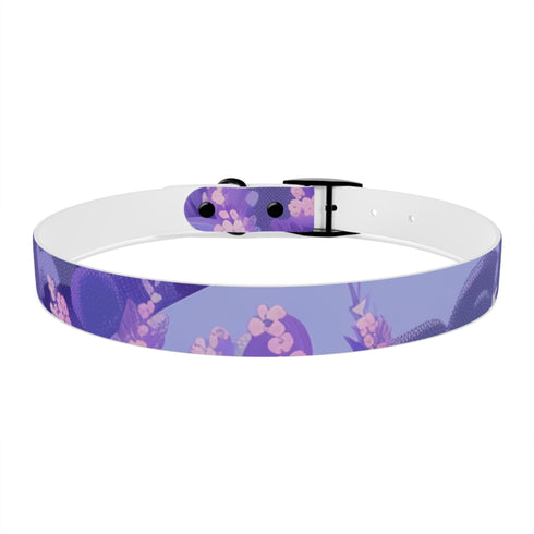 Lavender Fields Dog Collar in M Black Onyx: Stylish Pet Accessory