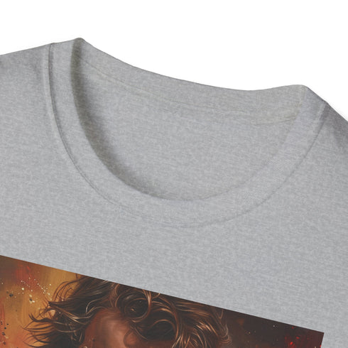 Charcoal cotton crew neck T-shirt featuring Anakin Skywalker vibrant illustration