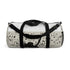 Dancer note silhouette small duffel bag, all-over print design.